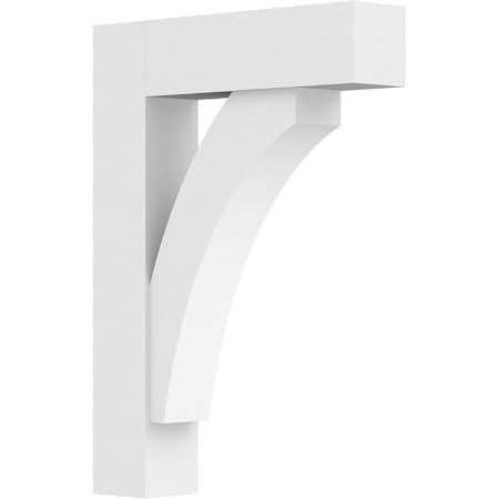 Ekena Millwork Standard Thorton Architectural Grade PVC Bracket with Block Ends, 3"W x 16"D x 22"H BKTP03X16X22THR05